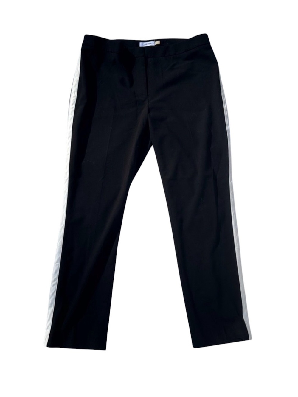 Calvin Klein Black Pants with White Stripes
